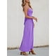thumbnail image 4 of Vestido largo CUPSHE con cuello en V torcido sin mangas y recorte morado, 4 of 7