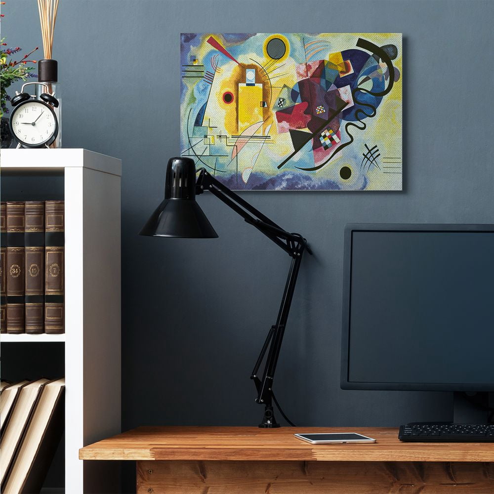 Stupell Industries Classic Kandinsky Abstraction Yellow Red Blue Canvas Wall Art by Wassily Kandinsky