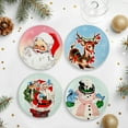 thumbnail image 6 of Mr. Christmas Classic Collection 8" Ceramic Pastel Plates, Set of 4, Microwave Safe, 6 of 8