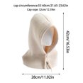 thumbnail image 5 of Chapeaux pour Femmes, Bonnet Tricoté à Capuche avec Cordons Bonnet d'Hiver Chaud, 5 of 5
