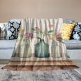 thumbnail image 2 of Creowell Flowers Throw Blanket for Couch Sofa Bed All Seasons Camping School - Excellent Hand Feel Lightweight Flannel Blanket 60x80in, 2 of 6