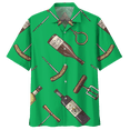 thumbnail image 2 of Camisa hawaiana con estampado de vino colorido para hombre, camisas de manga corta con solapa suelta y estampado 3D, blusas de botones de calle de verano Y2k, 2 of 4