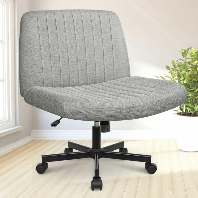 Escritorio de oficina sin brazos Chair NEO CHAIR Criss Cross, tela gris