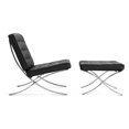thumbnail image 3 of Pavilion Leather & Stainless Steel Barcelona Chair - Contract Grade, 3 of 10