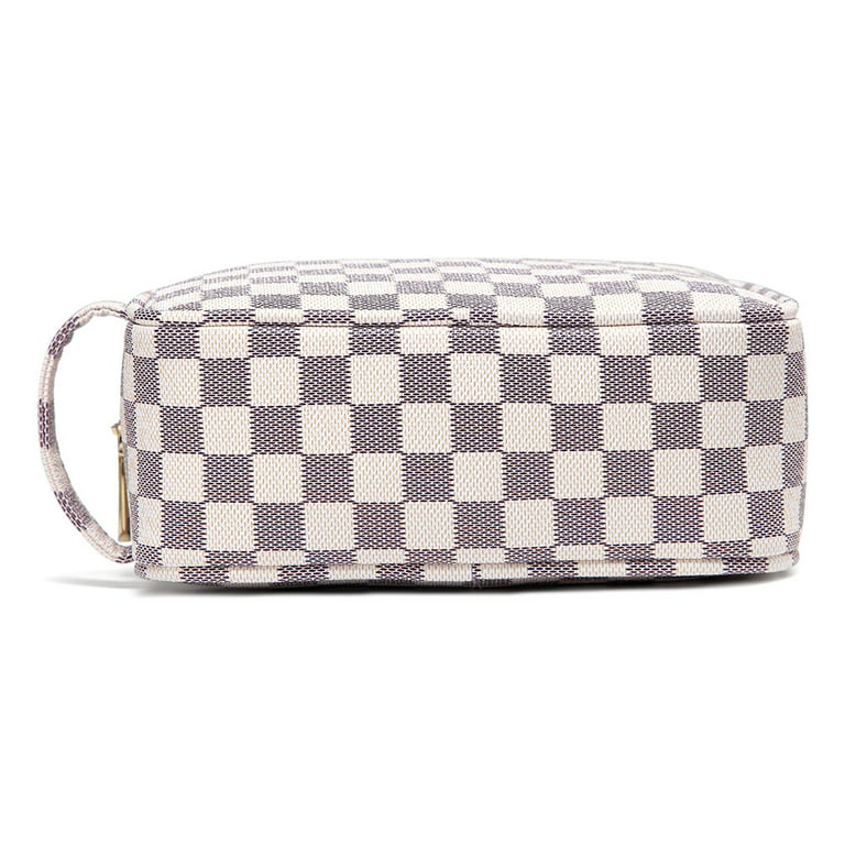 Sexy Dance Lady Girl Stylish Checkered Handbag,Large Cosmetic Makeup Bag,Travel  Wash Toiletry Pouch,Portable Storage Organizer 