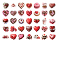 thumbnail image 2 of 35pcs Cute Valentines Heart Stickers Sweet Dessert Animal Stickers for Notebooks Laptops Suitcases, 2 of 9