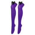 thumbnail image 6 of EHQJNJ Plus Size Black Stockings for Women Womens Long Socks Bowknot Pure Color Socks Thigh High Socks Over the Knee Socks Festival Christmas Knee High Stockings Plus Size Tall, 6 of 6