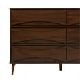 thumbnail image 3 of 58" 6-Drawer Solid Wood Dresser with Curved Front Detail - Walnut, 3 of 6