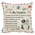 thumbnail image 4 of Riwesomey Funda de almohada con diseño de sobre, funda de almohada decorativa para sofá cama, funda de almohada corta de felpa, decoración de Ventana automotriz papa a hija Riwesomey VI012490-01, 4 of 5