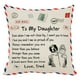 thumbnail image 4 of sweethay Funda de almohada con patrón de sobre, funda de almohada de forma cuadrada para hija, hijo, cojín trasero, funda de almohada para Ventana automotriz papa a hija, 4 of 5