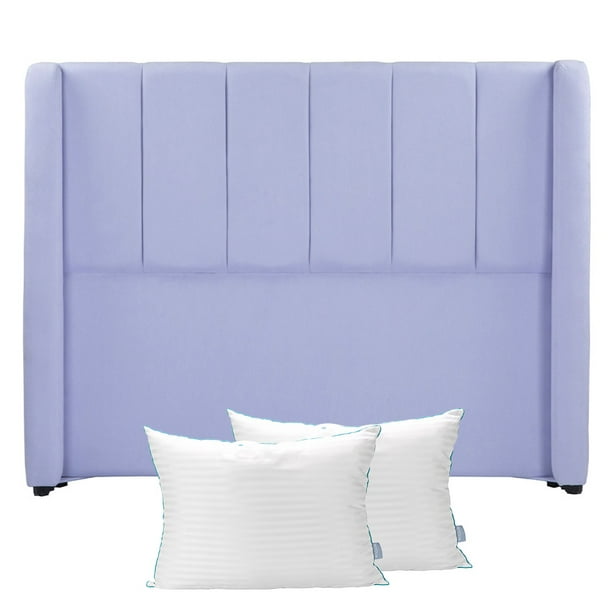 Cabecera Queen Size Foss Lila + 2 Almohadas