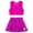 Rose, variant on CHICTRY Kids Girls Metallic Sleeveless Crop Top with Shiny Pleated Skirt Set for Dance Stage Performance
