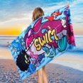 thumbnail image 2 of Binwennn Double Velvet Microfiber Beach Towel Quick Drying Printed Beach Towel Beach Swimming Beach Towel Initial Towels Set for Bathroom Oversized Bath Towel Set, 2 of 5