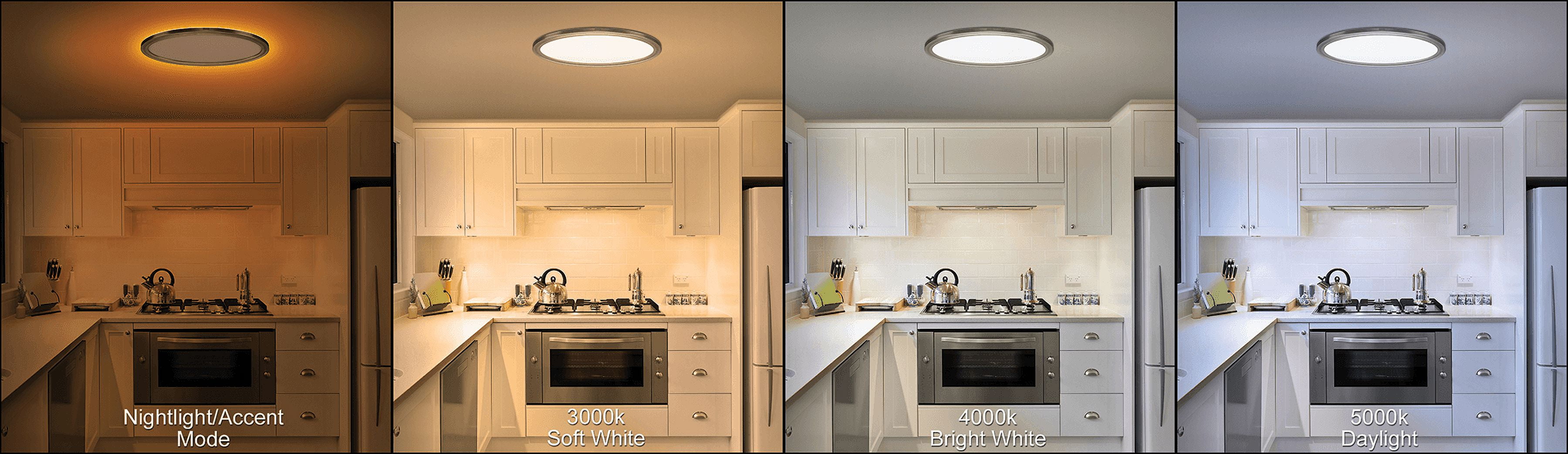 ETI 32" Color Preference Oval Flush Mount LED Ceiling Light with Nightlight, Adjustable CCT (3000K/4000K/5000K) 56587114