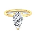 thumbnail image 6 of Marella - Moissanite Pear Shape Lab Diamond Engagement Ring with Hidden Halo, 6 of 12