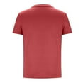 thumbnail image 4 of DPTALR George Men's Short Sleeve Regular Fit Crewneck T-Shirts,Casual Summer Graphic Tops with Pocket,Red,Big and Tall Men XXXL, 4 of 4