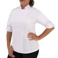 thumbnail image 2 of Culinary Master Women's Breathable Long Sleeve Premium Zip Up Chef Jacket Coat, 2 of 11
