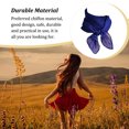 thumbnail image 6 of Guardung Chiffon Scarf Clothing Accessories Small Neckerchief Simple Breathable Women Handkerchief for Work House Travel Shopping Sapphire Blue, 6 of 6