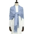 thumbnail image 4 of Tweang Large Scarf Summer Shawls and Wraps Cotton Scarves Satin Hair Scarf Square Scarf for Women Men's Scarves Cotton Shawl Blue 1 A, 4 of 5