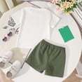 thumbnail image 4 of Zshosam Toddler Girl Summer Outfits Girls Summer Outfits Casual Lounge Set Short Sleeve T Shirt and Elastic Waist Shorts 2 Piece Clothing Sets Size 5T,(AG 5 Years), 4 of 6