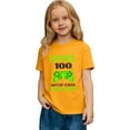 thumbnail image 2 of CUZIBR Boys Girls Graphic T-Shirt Print 100 Days Of School Letter Print Short Sleeve Casual Crewneck Tees For Kids Youth Soft Breathable Shirt Daily Wear Comfy Activewear,Yellow,3-4 Years, 2 of 7