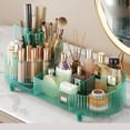 thumbnail image 1 of yeacher Organisateur de Maquillage Rotatif avec Design Transparent Vert pour Pinceaux, Rouges à Lèvres et Accessoires, 1 of 4