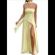 thumbnail image 1 of Vestido Tubo con Hombros Descubiertos y Diseño Lateral para Mujer, Ideal para Salir. Vestido Informal y Elegante. Amarillo M, 1 of 10