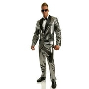 Men's Silver Disco Ball Tuxedo Costume