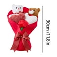 thumbnail image 2 of NANIL Valentine's Day Animals Bouquet Plush Toys - 13" Bear Soft Stuffed Animal Bouquet Flower Toy, Perfect Anniversary Valentine's Day Gifts to Lover Girlfriend, Ideal Home Decors for Valentines, 2 of 6
