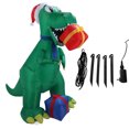 thumbnail image 2 of Decoration 6FT Inflatable Dinosaur Decoration with LED White Lights Blow Up Inflatable Christmas Decoration for Outdoor Party, 2 of 7