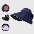 thumbnail image 2 of Bxsruta Women's Wide Brim Floppy Sun Hat with Back Bow Adjustable Lightweight Breathable Crochet Bucket Hat for Travel Beach Vacation, 2 of 6