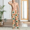 thumbnail image 2 of Susaid Autumn Pumpkins Print Mens Pajama Pants Set Sleep & Lounge Pants, PJ Bottoms with Pockets and Button Fly-Large, 2 of 6