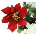 thumbnail image 2 of Admired by Nature-18 Stems Faux Peony Velvet Poinsettia Christmas Bush, 2 of 2