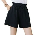 thumbnail image 3 of Women Summer Shorts Korean Wide Leg Pants Flower Bud High Waist Casual Pants, 3 of 11