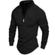 thumbnail image 1 of pstuiky Camisas de manga larga abrigadas para hombre, Camisa deportiva de manga larga con cremallera de color liso para hombre Tops de hombre xxl, 1 of 2