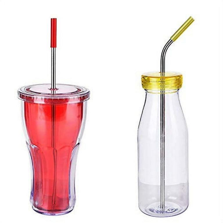 8pcs Glass Straw Set, 12 Inch Long Reusable Straws For 30oz/40oz Tumbler  Cups