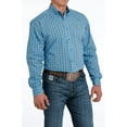 thumbnail image 4 of Cinch® Men's Geometric Blue Button Down Shirt MTW1105539, 4 of 4
