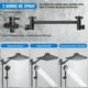 thumbnail image 2 of Regaderas para Baño, 10 in Regaderas para Baño Alta Presion, Rociador Manual de 5 Velocidades con Manguera, Incluir Brazo de Extensión de 28 cm, 180° Ajustable, Adecuado para Familias y Hoteles(Negro), 2 of 7
