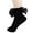 Black, variant on Low Cut Socks Boy Girls Ruffle Ankle Socks Cotton Double Lace Cuff Sock for Kids Cute Tube Dress Socks Youth Football Socks Red 8-10Y