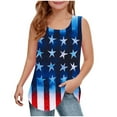 thumbnail image 2 of Delliss Girls' Summer Daily Tie Dye Crew Neck Tank Tops Casual Sleeveless Loose Dressy T Shirt, 2 of 6