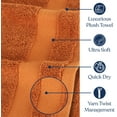 thumbnail image 5 of Delara 33-Piece Organic Cotton Bath Towel Set, 650 GSM Luxury Plush, Quick Dry & Ultra-Absorbent, GOTS & OEKO-TEX Certified, Burnt Caramel, 5 of 8