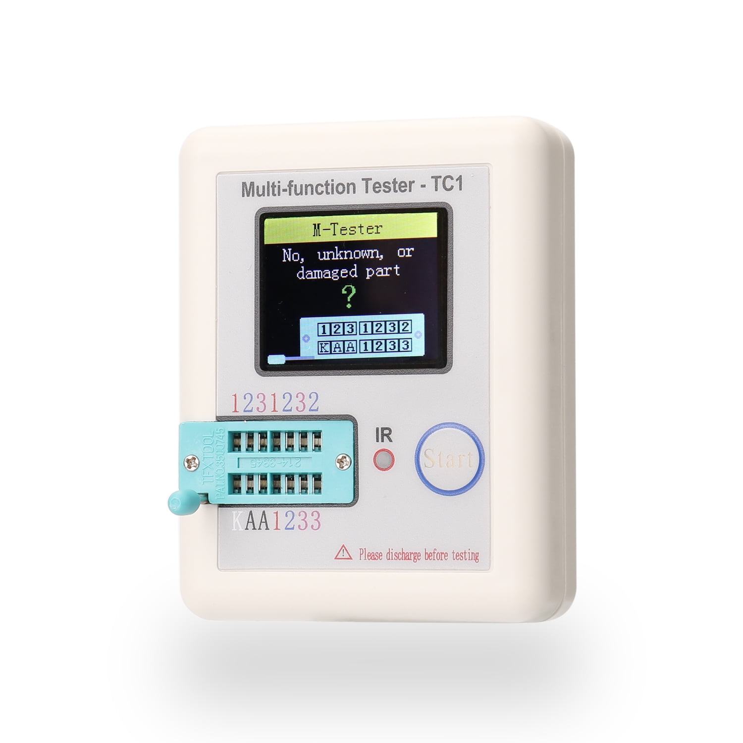 Carevas Multifunctional Transistor Tester NPN Transistor N-channel P-channel FET Diode Resistance Inductance Capacitance SCR Battery Automatic Measurement Detector