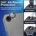 thumbnail image 2 of for iPhone 16e Tempered Glass Camera Lens Protector, Luxury Slim Fit Anti-Scrach Anti-Fingerprint Anti-drop Dust-proof Lens Film for iPhone 16e, Black, 2 of 5