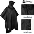 thumbnail image 4 of SaphiRose Hooded Rain Poncho for Adult with Pocket, Waterproof Lightweight Unisex Raincoat for Hiking Camping Emergency, 4 of 6