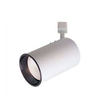Round Back Cylinder Track Fixture Nora Track Light NTH-102W - White - Flat Back Cylinder with Black Baffle - Operates 75 Watt R/PAR30 - Compatible with Halo Track - 120 Volt, Nora Lighting NTH-102W.., By Nora Lighting ()