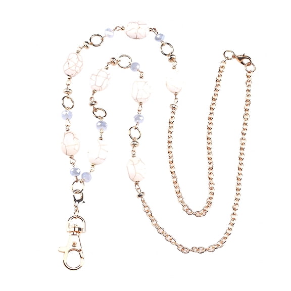 DESIGNICE Chain Necklace Keychain Holder ID Badge Lanyards for Teacher Staff