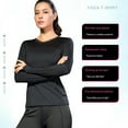 thumbnail image 4 of Quick-Drying Running Fitness Long Sleeve Shirt for Women Workout Shirts, 4 of 9