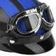 thumbnail image 4 of Casco De Motocicleta Con Visera Gafas UV,Motocicleta Universal Scooter Medio Casco De Cara Abierta De Cuero Sintético Medio Casco De Cara Abierta Características Mejoradas, 4 of 7