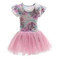 thumbnail image 3 of Gyratedream Girls Ballet Leotards Ruffle Sleeve Sparkle Dance Leotard Toddler Gymnastic Ballerina Outfit Dress, 3 of 8