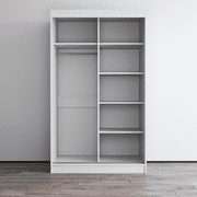 Aria 2 Door Modern 47 Wardrobe Armoire with Mirror